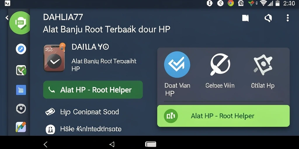 Tampilan antarmuka pengguna DAHLIA77 yang sederhana dan efisien.