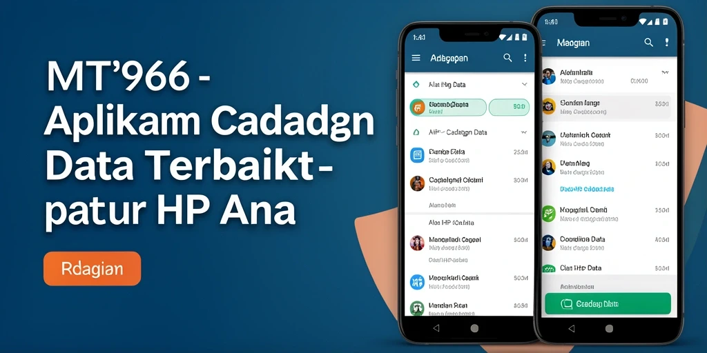 Antarmuka aplikasi MT966 menampilkan fitur cadangan data secara intuitif.